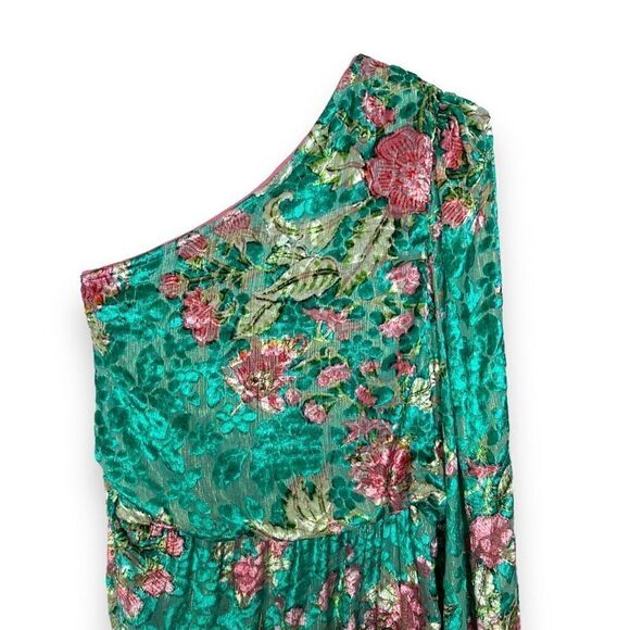 HEMANT AND NANDITA Short Dress With Tie Up Belt in Teal - Picture 6 of 11